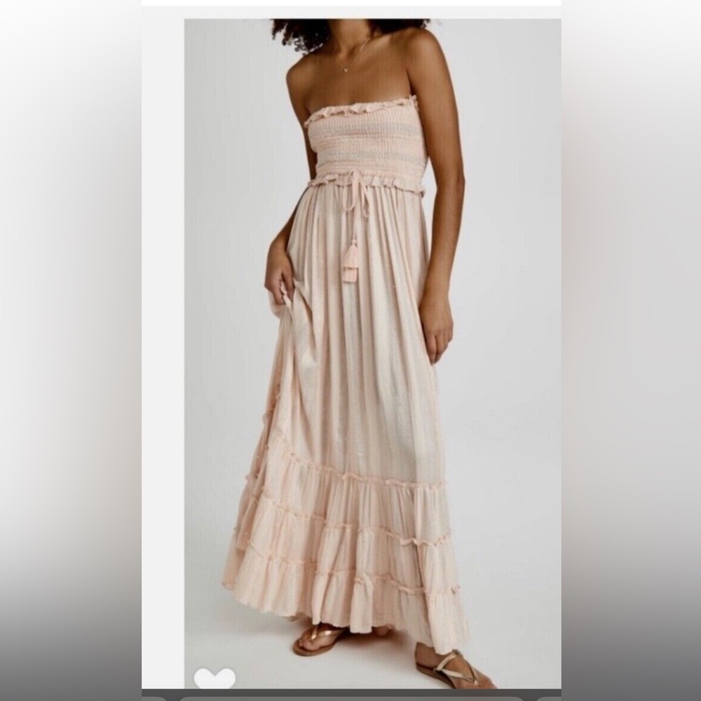 NWOT! PQ Swim Charlotte Pink Sands Maxi Dress, size xs/s